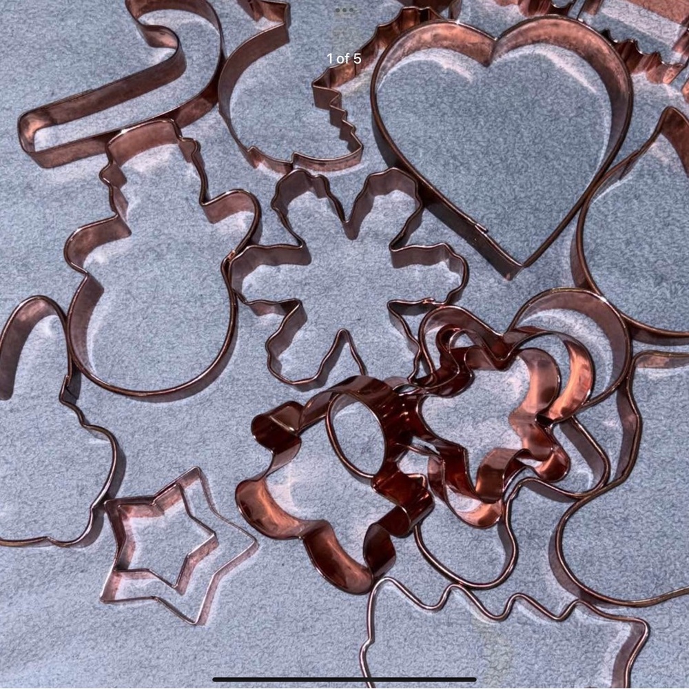 Copper Cookie Cutter Set. 18 total. Many larger.